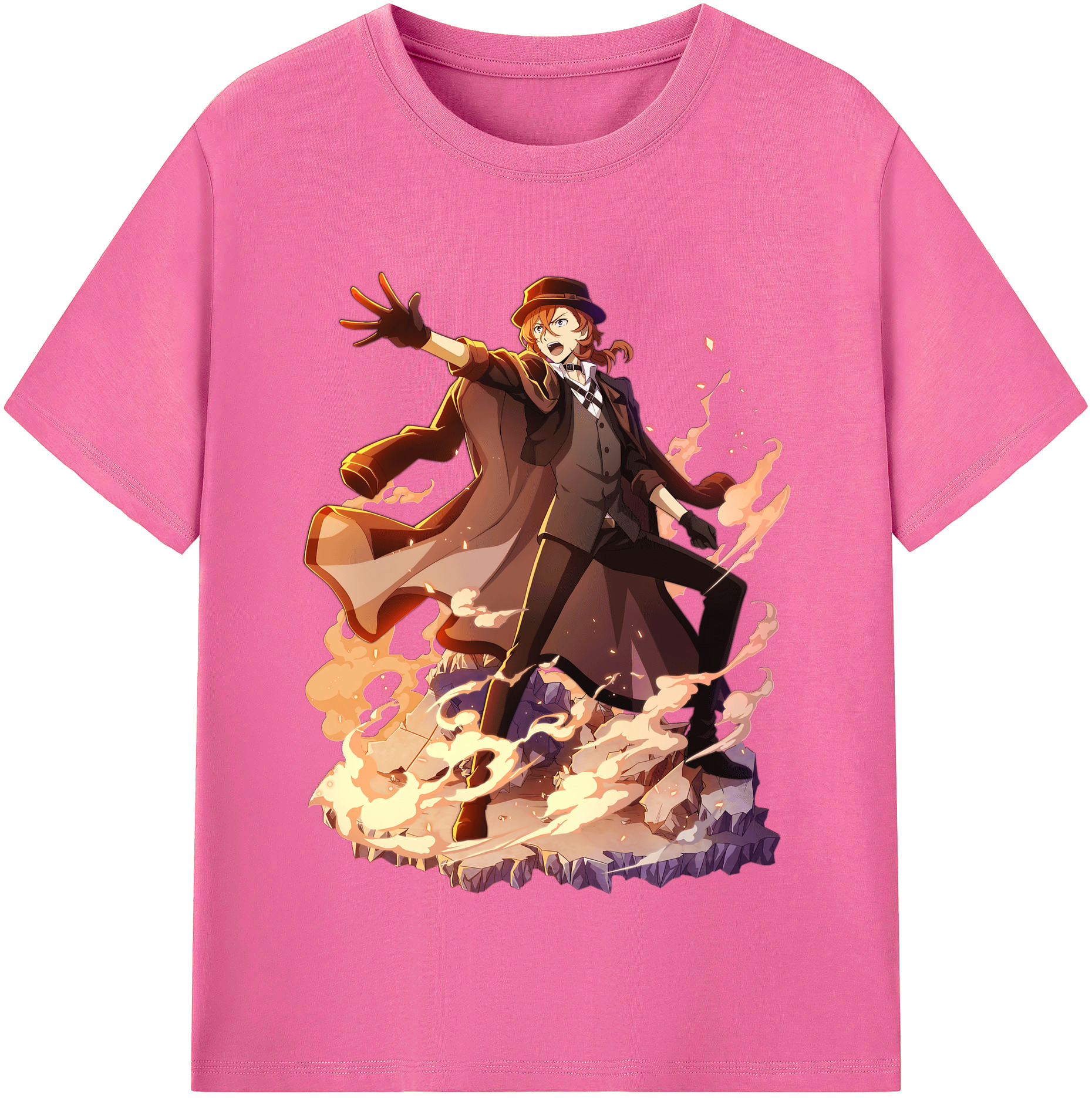 （画像用） 文豪ストレイドッグス Bungo Stray Dogs レディースカジュアルプリントTシャツ（綿100％）